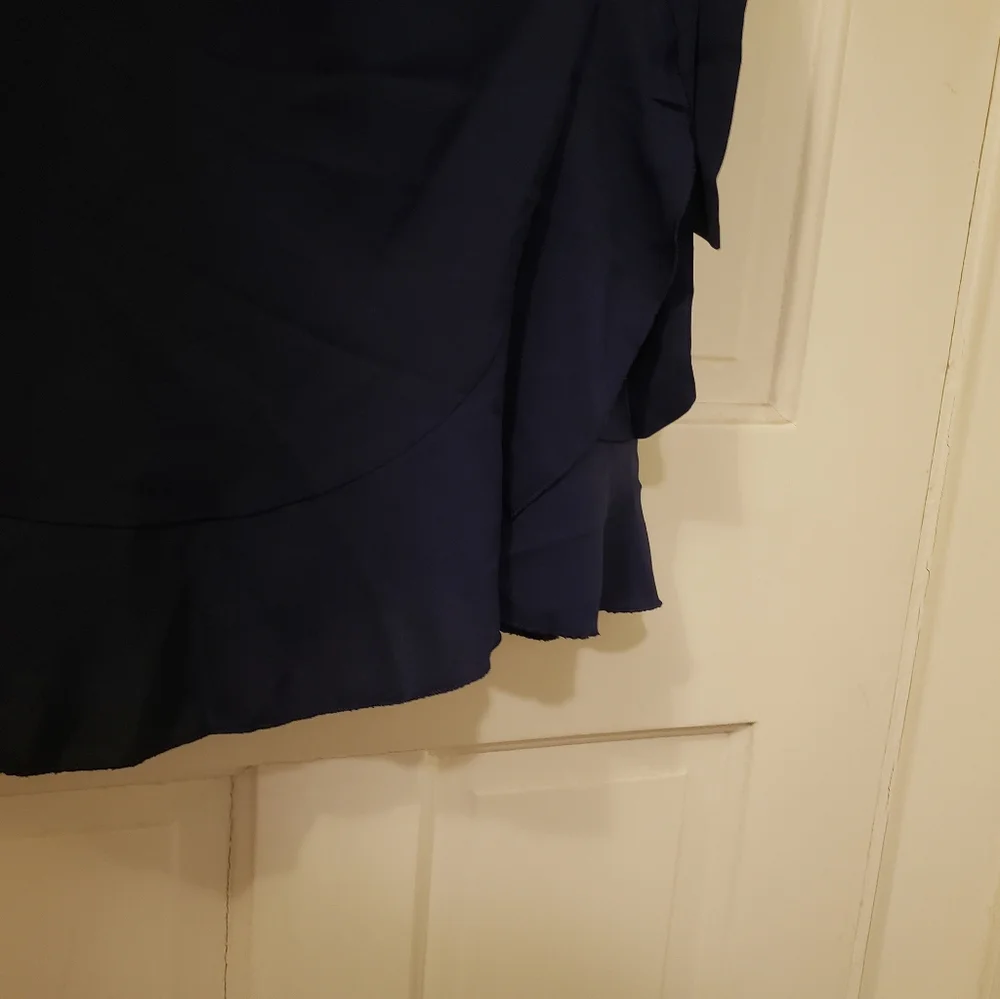 SAMPEEL Summer V Neck Wrap Puffy Sleeve Short Dress with Belt for Women - Picture 11 of 13